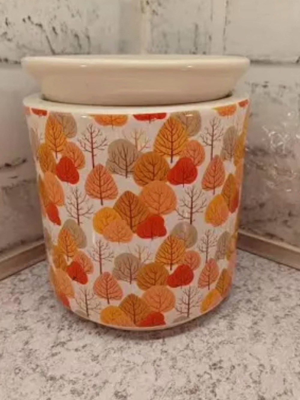 Pink Zebra Simmer Pot Fall Leaf Pattern Jar - Orange & Yellow